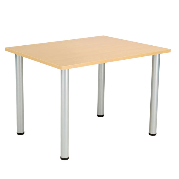 One Fraction Plus Rectangular Meeting Table (FSC) | 1200X800 | Nova Oak/Silver