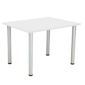 One Fraction Plus Rectangular Meeting Table (FSC) | 1200X800 | White/Silver