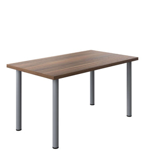 One Fraction Plus Rectangular Meeting Table (FSC) | 1400X800 | Dark Walnut/Silver
