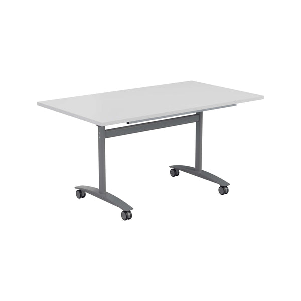 One Rectangular Tilting Table (FSC) | 1200 X 700 | White/Silver