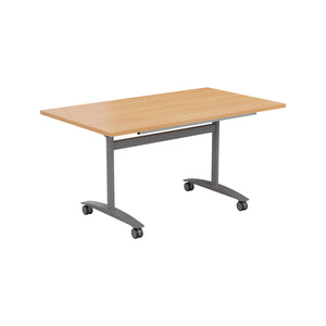 One Rectangular Tilting Table (FSC) | 1200 X 800 | Beech/Silver