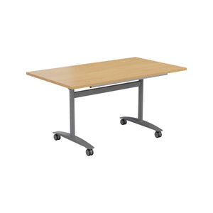 One Rectangular Tilting Table (FSC) | 1200 X 800 | Nova Oak/Silver