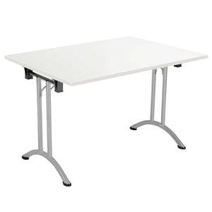 One Union Rectangular Folding Table (FSC) | 1200 X 700 | White/Silver