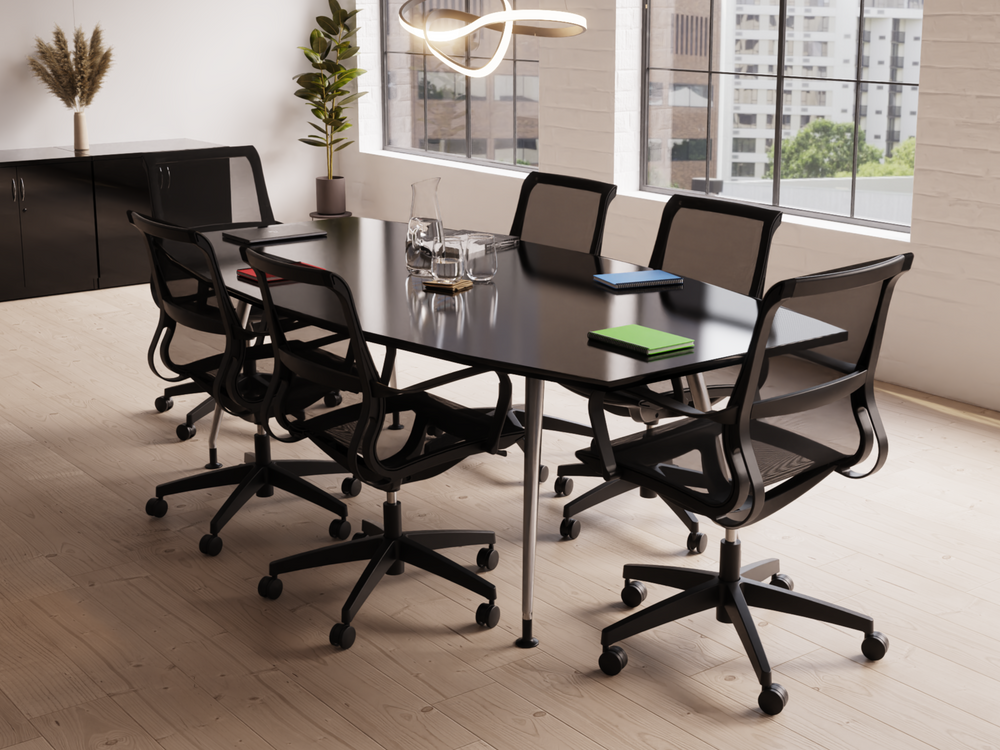 HIGH GLOSS Black Meeting Room Table