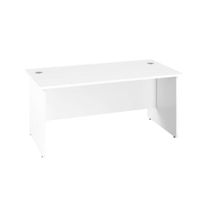 Panel Rectangular Desk: 600mm Deep | 1400X600 | White/White