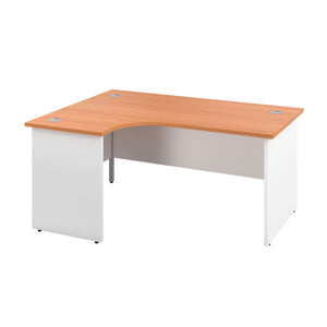 Panel Left Hand Radial Desk | 1800X1200 | Beech/White