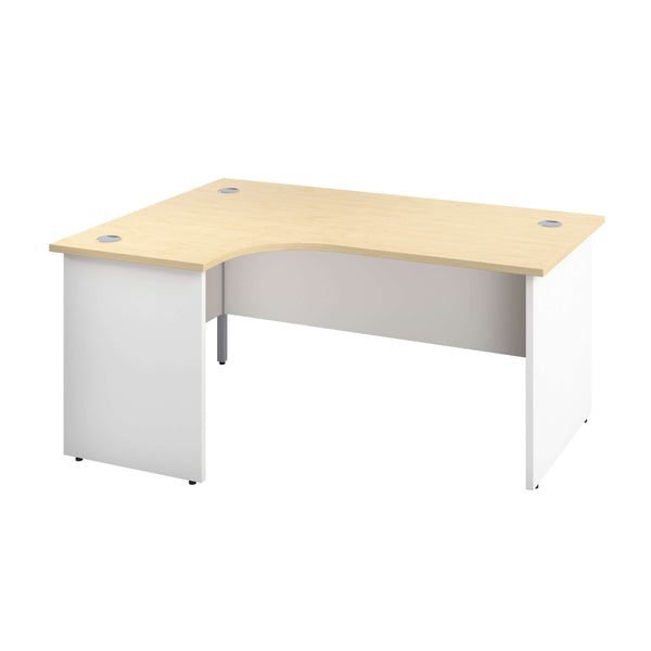 Panel Left Hand Radial Desk | 1800X1200 | Maple/White