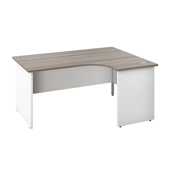 Panel Right Hand Radial Desk | 1800X1200 | Grey Oak/White