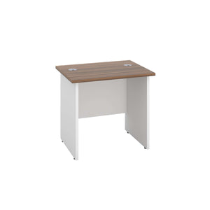 Panel Rectangular Desk: 600mm Deep | 800X600 | Dark Walnut/White