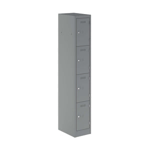 Primary 4 Door Single Locker Column | Silver
