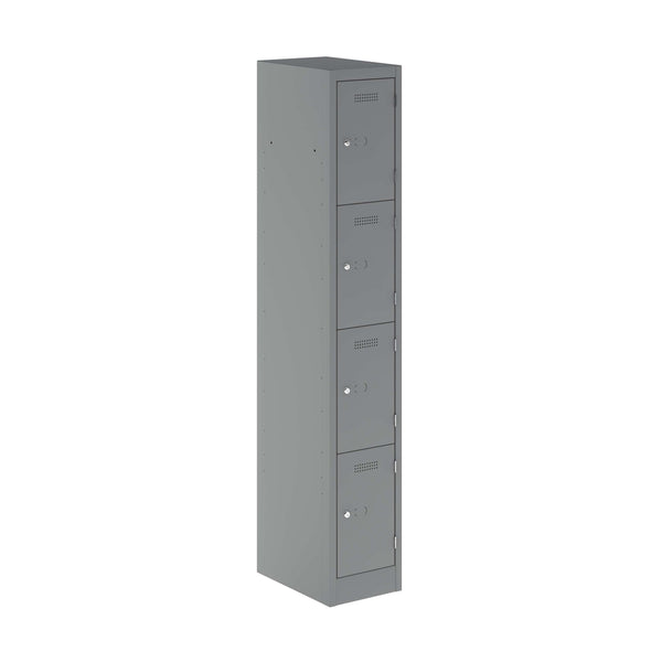 Primary 4 Door Single Locker Column | Silver