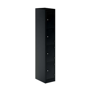 Primary 4 Door Single Locker Column | Black