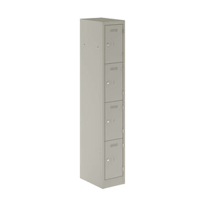 Primary 4 Door Single Locker Column | Goose Grey