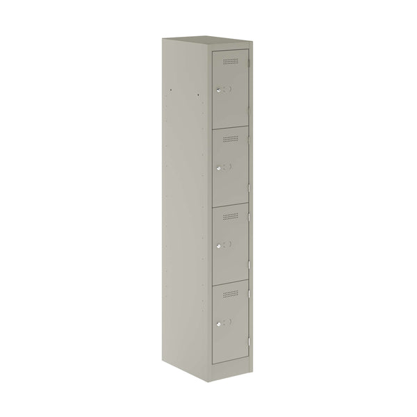 Primary 4 Door Single Locker Column | Goose Grey