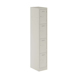 Primary 4 Door Single Locker Column | Light Grey