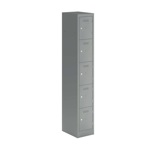 Primary 5 Door Single Locker Column | Silver