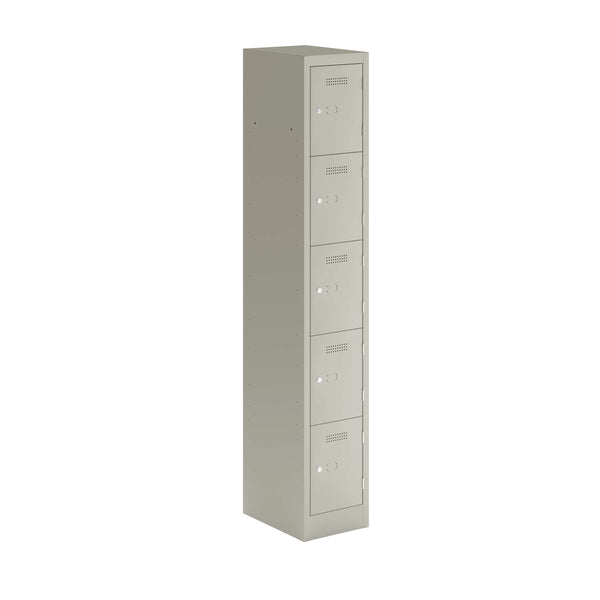 Primary 5 Door Single Locker Column | Goose Grey
