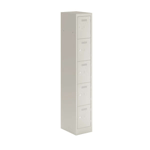 Primary 5 Door Single Locker Column | Light Grey