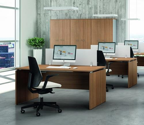 PRACTIKA Rectangular Office Desk & Pedestal Set