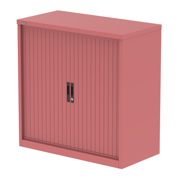 Qube Side Tambour Cupboard With Shelves