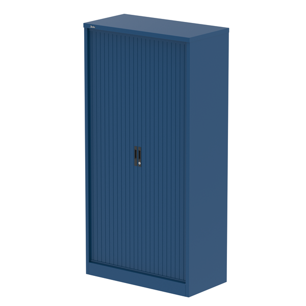 Qube Side Tambour Cupboard With Shelves