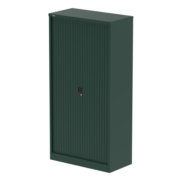 Qube Side Tambour Cupboard With Shelves