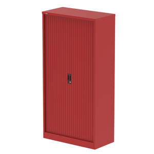 Qube Side Tambour Cupboard With Shelves