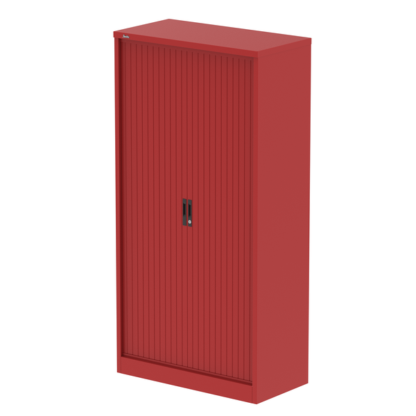 Qube Side Tambour Cupboard With Shelves