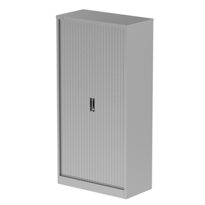 Qube Side Tambour Cupboard With Shelves