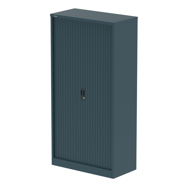 Qube Side Tambour Cupboard With Shelves