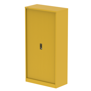 Qube Side Tambour Cupboard With Shelves