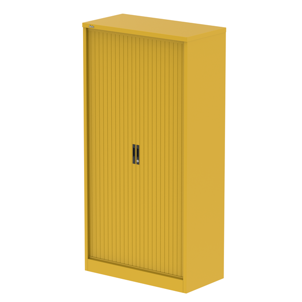 Qube Side Tambour Cupboard With Shelves