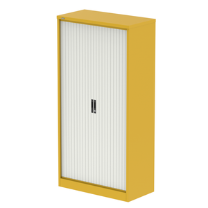 Qube Side Tambour Cupboard With Shelves