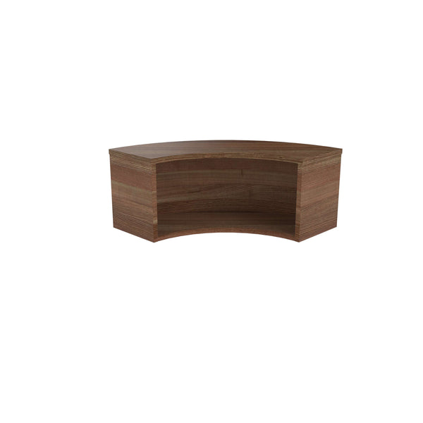 Reception Modular Corner Hutch Unit (FSC) | Dark Walnut