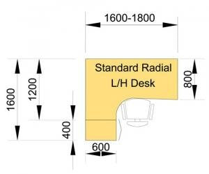 REALM Radial Desk & Pedestal Range