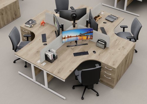 REALM Radial Desk & Pedestal Range
