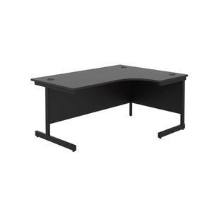 Single Upright Right Hand Radial Desk (FSC) | 1600 X 1200 | Black/Black