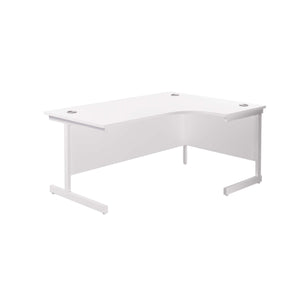 Single Upright Right Hand Radial Desk (FSC) | 1600 X 1200 | White/White