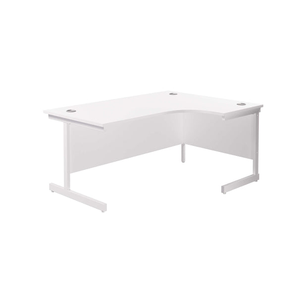 Single Upright Right Hand Radial Desk (FSC) | 1600 X 1200 | White/White