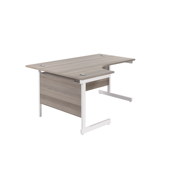 Single Upright Left Hand Radial Desk (FSC) | 1800 X 1200 | Grey Oak/White