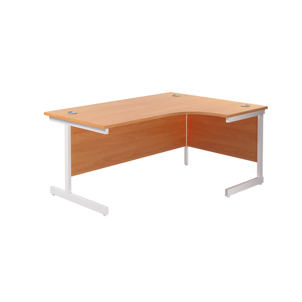 Single Upright Right Hand Radial Desk (FSC) | 1800 X 1200 | Beech/White