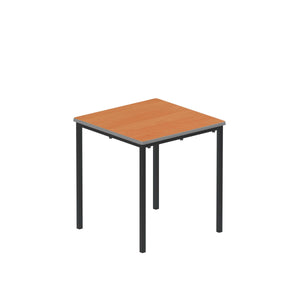 Titan Flat Pack Classroom Table | 600 X 600 X 640 | Beech/Black