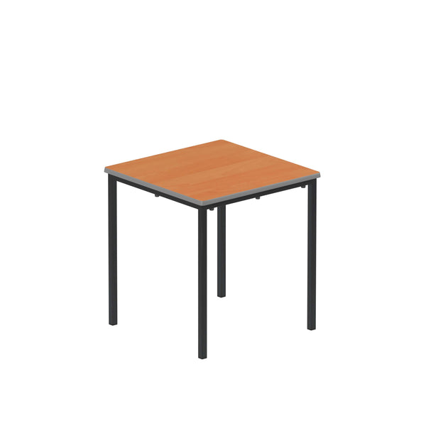 Titan Flat Pack Classroom Table | 600 X 600 X 640 | Beech/Black