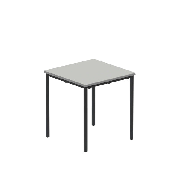 Titan Flat Pack Classroom Table | 600 X 600 X 640 | Grey/Black