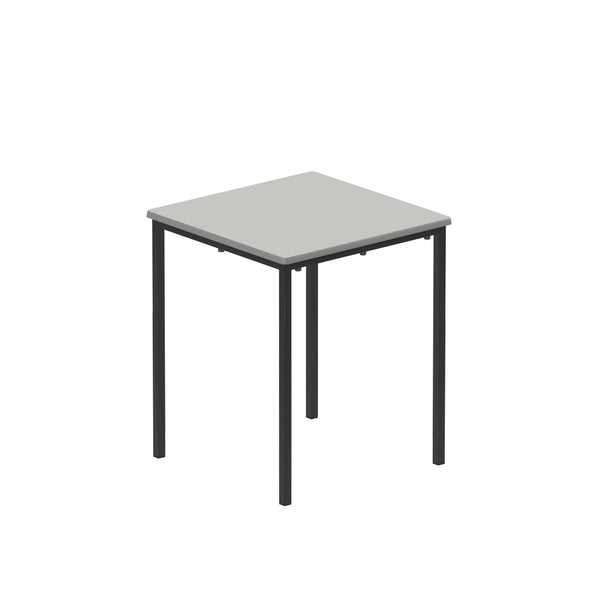 Titan Flat Pack Classroom Table | 600 X 600 X 710 | Grey/Black