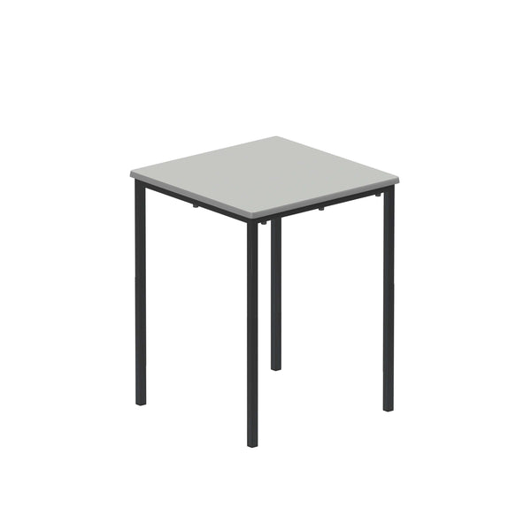 Titan Flat Pack Classroom Table | 600 X 600 X 760 | Grey/Black