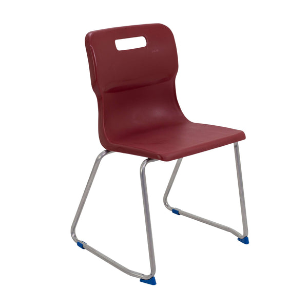 Titan Skid Base Chair | Size 6 | Burgundy