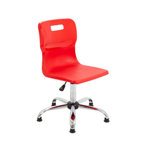 Titan Swivel Senior Chair with Chrome Base and Glides
