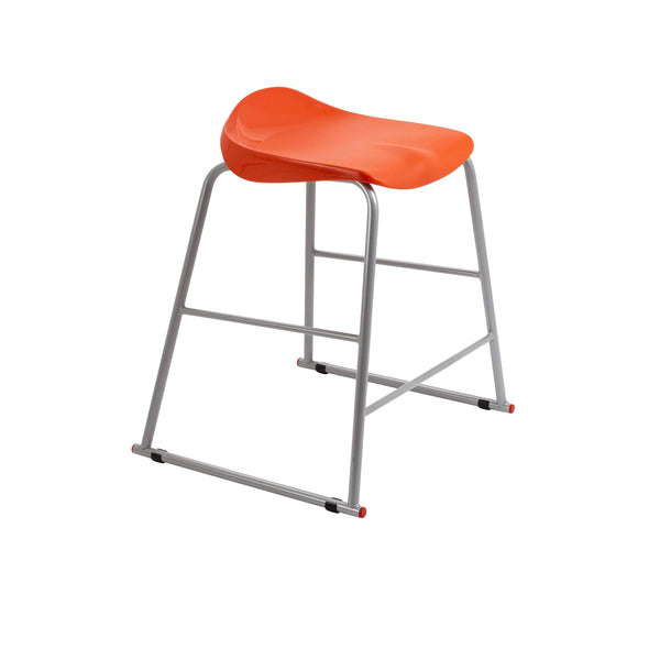 Titan Stool | Size 4 | Grey Frame | Orange