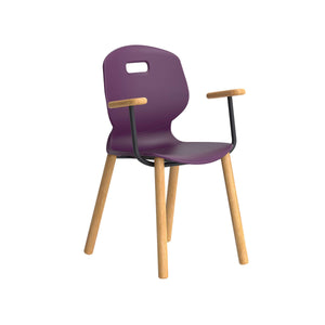 Titan Arc Wooden Four Leg Frame with Arms | Size 5 | Grape